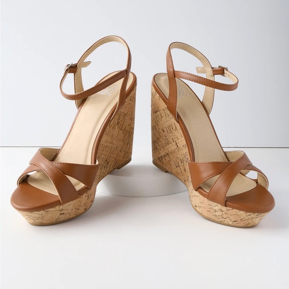 Lulus Tan Wedge Sandal